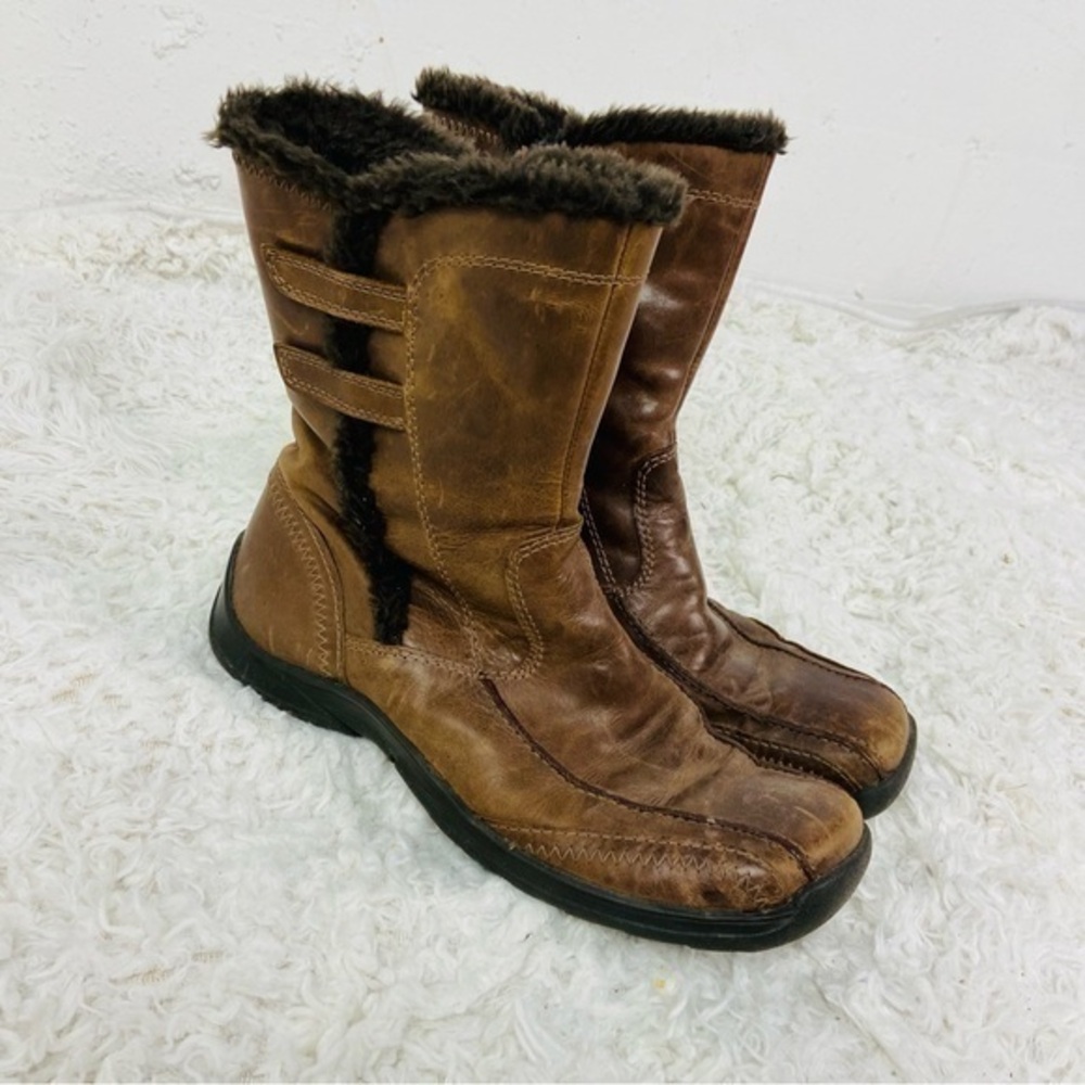 ALDO lainslee Brown Leather Fur-Lined Women's Boots size 41